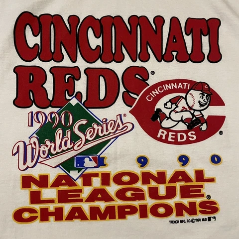 Vtg 1990 Cincinnati Reds World Series Champs Team Unisex T Shirt Gift Fan Cover