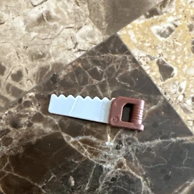 NEW LEGO - Figure Accessory - Tool - Saw Hand Light Bluish Gray x 1 - Carpenter - Image 1 of 4