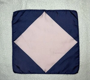 GANT Diamond G Men’s Silk Pocket Square (12x12”in) Blue Pink Polka Dots - Picture 1 of 10