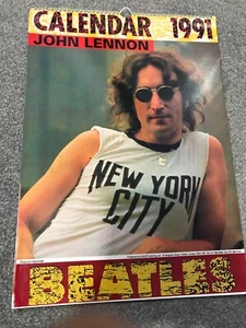 JOHN LENNON / BEATLES 1991 Official Calendar - Vintage Collectible Memorabilia - Picture 1 of 5