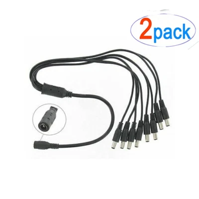 1 to 8 Power Splitter Adapter Cable CCTV Surveillance Security Camera System  - Image 1 of 2