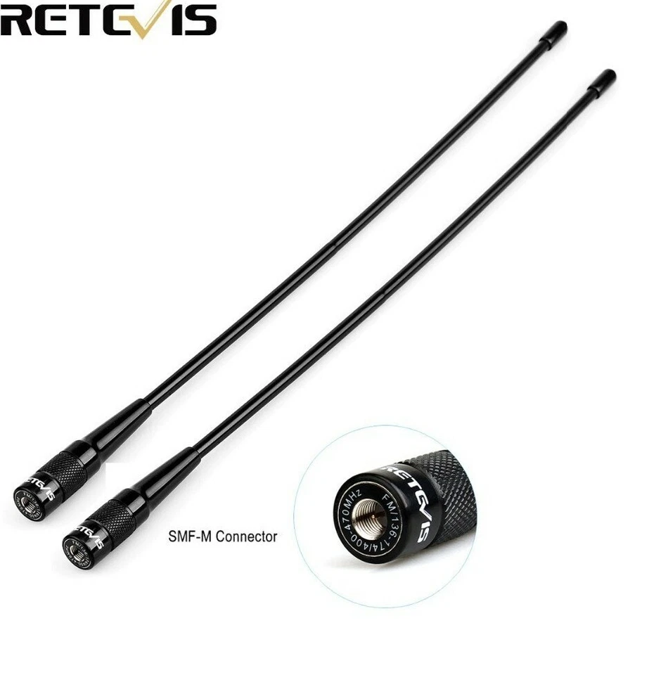 2X Retevis RHD-771 15.4" Dual Band Antenna SMA-M Male Kenwood, Yaesu + Others  - Image 1 of 4
