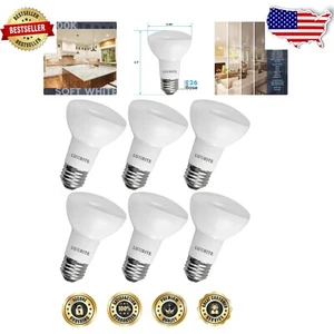 460 Lumens Dimmable R20 LED Bulbs - 6-Pack, Energy-Efficient Soft White Lighting - Picture 1 of 8