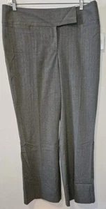 NEU Maurices polierte Damenhose grau Nadelstreifen vorne flach 13/14 kurz neu mit Etikett - Bild 1 von 6