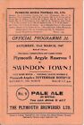 Plymouth Argyle Reserves V Swindon Town Combination Cup 1946 1947