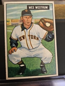 1951 Bowman - #161 Wes Westrum (RC) - Foto 1 di 2