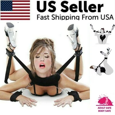 Bed Bondage Kit Hand Ankle Cuffs Restraint Straps Set Sex Play BDSM for Couples - Image 1 of 4
