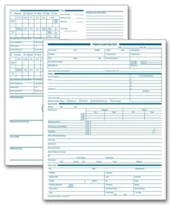 6502 Optometry Vision Exam Records Two Sided White Ledger 8 1/2 x 11" QTY 250 - Picture 1 of 1