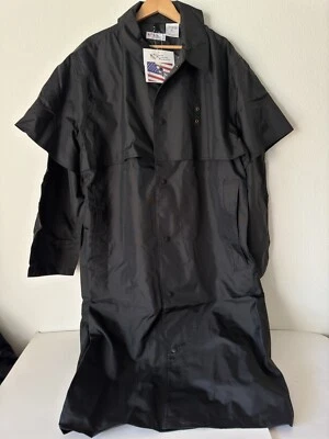 USA Security Apparel Defender CRV10 Vented Waterproof Raincoat Black XL 48-50reg - Image 1 of 4