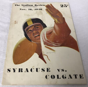 Syracuse vs Colgate 1946 Football Program The Stadium Review