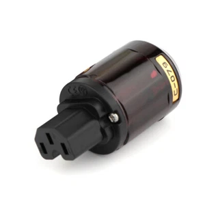 C-079 IEC Female Connector HiFi Amplifier DAC Mains Power Cable C13 Plug Adapter - Picture 1 of 5