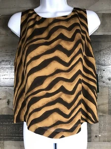 NEW TAGS Lauren Ralph Lauren Silk Sleeveless Shirt Top Brown Shell - Picture 1 of 8