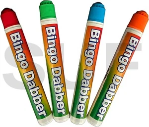 Large Bingo Dabbers Multi Coloured Dabber Dot Pens Non Grip Child Safe 4 PC RYSN - Picture 1 of 3