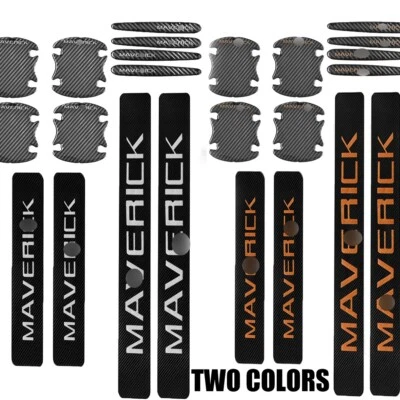 Door Sill Scuff Covers Protector &Anti-Scratch Decals For 2021+ Maverick Trim Foto 1 de 4