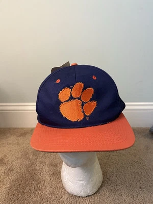 De Colección DS Clemson Tigers Snapback Sombrero Años 90 Nuevo Con Etiquetas Pionero Púrpura Foto 1 de 4