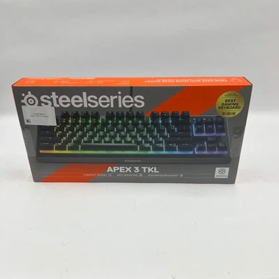 New SteelSeries APEX 3 TKL Wired Gaming Keyboard 64831 RGB - Image 1 of 3