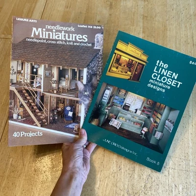 Miniatures Needlework June Grigg Leisure Arts Doll House Cross Stitch Patterns - Image 1 of 4