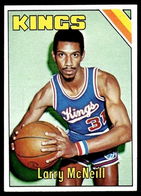 1975-76 Topps Basketball Card Larry McNeill RC Kansas City Kings #142 EX-MT+ - Image 1 of 2