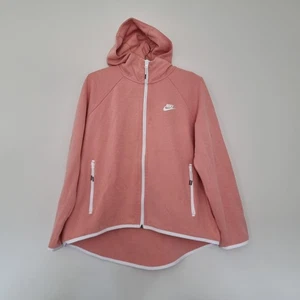 Nike Pink White Trim Zip Hoodie / Jacket – Women’s Size L – Curved Hem VGC - Picture 1 of 22