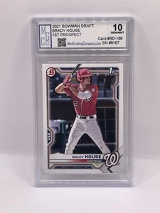 2021 Brady House Bowman Draft 1st Bowman Graded MGCo. Gem Mint 10 - Picture 1 of 1