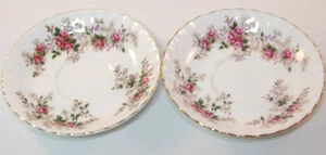 2 Royal Albert Lavender Rose 5 1/2" Saucers  1st Quality c1990 Excellent - Picture 1 of 6
