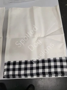 1 weiß/schwarz karierter Tischläufer Sublimationsrohlinge #X1013 - Bild 1 von 1