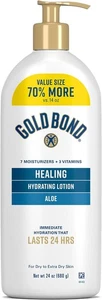 Gold Bond Healing Hydrating Lotion with Aloe, Moisturizes & Smooths Dry Skin - Picture 1 of 8