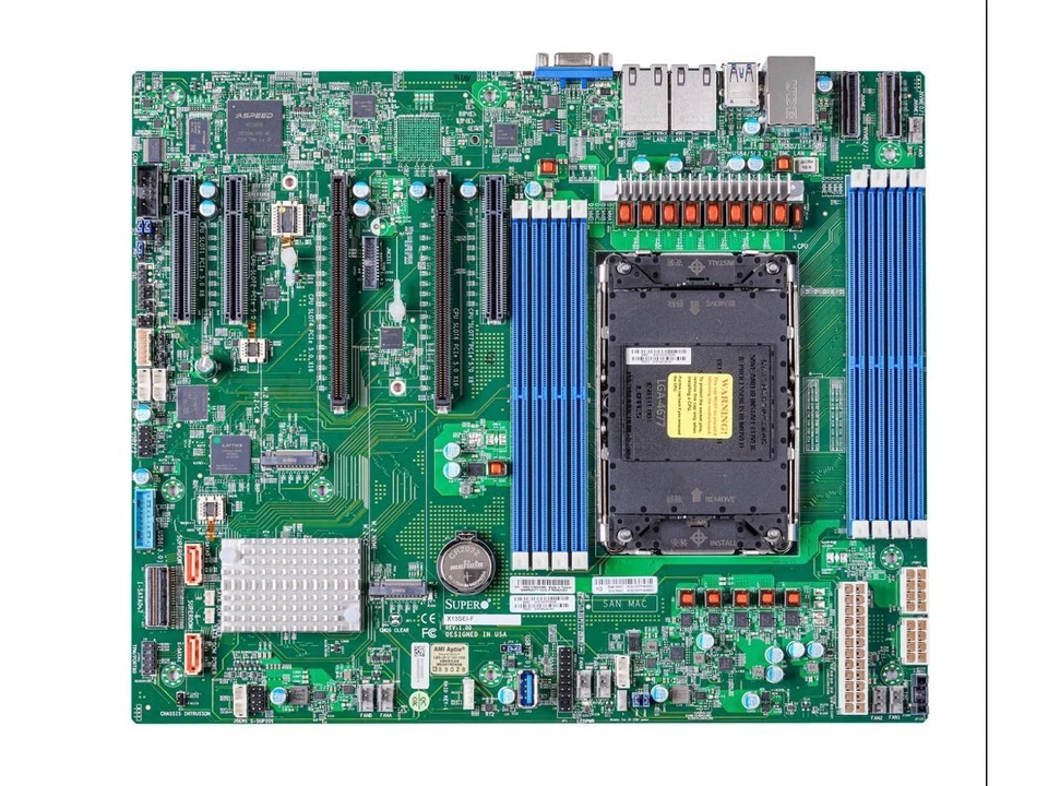 Supermicro X13SEI-F Motherboard, 5th/4th Gen Intel® Xeon® Scalable processors, - Image 1 of 1