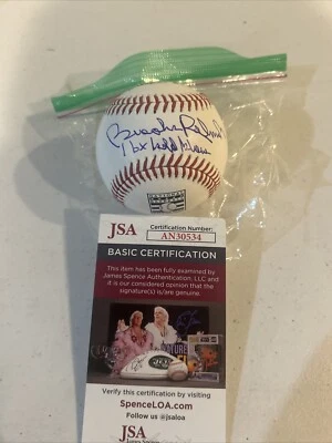 BALTIMORE ORIOLES- BROOKS ROBINSON SIGNED AUTOGRAPH HOF ROMLB LOGO BASEBALL JSA  - Image 1 of 4