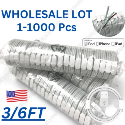 USB Fast Charger Cable Cord Wire For iPhone 6 7 8 Plus X 11 12 13 14 Pro Max LOT - Image 1 of 4