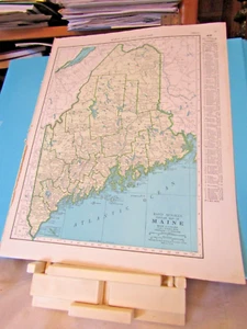 1949 state maps Maryland Delaware Maine 14x11" sheet counties cities towns - Picture 1 of 8