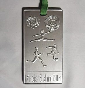 DDR Medaille am Band Kreis Schmölln Fussball Turnen Leichtathletik DTSB - Bild 1 von 4