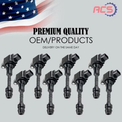 8X Enhanced Ignition Coil For Nissan Titan NV3500 Armada Infiniti QX56 V8 UF551 - Imagem 1 de 4