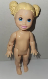 Barbie SKIPPER Babysitter KLEINKIND Puppe ~ blonde geformte Haare ~ Zöpfe ~ nackt - Bild 1 von 8