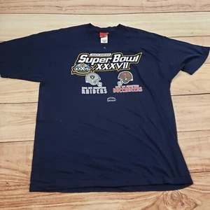 VINTAGE Tampa Bay Buccaneers Shirt Mens Large Blue Super Bowl XXXVII Football - Picture 1 of 9