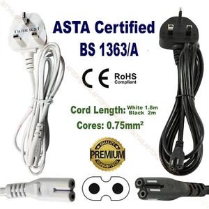Cable de alimentación Fig8 para impresora de tinta HP OfficeJet 9130 - Imagen 1 de 6
