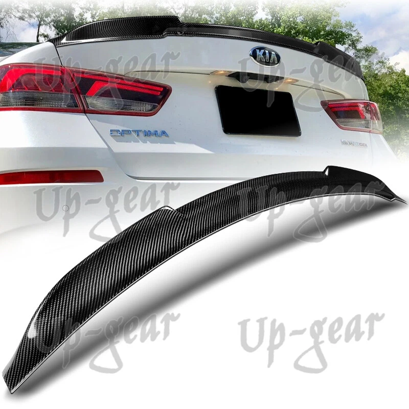 For 2016-2020 Kia Optima K5 V-Style Real Carbon Fiber Rear Trunk Lid Spoiler - Image 1 of 4