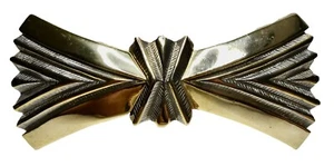 Hebilla de cinturón ART DECO Chrysler Bldg. Accessocraft Atomic grande firmado NYC VINTAGE - Imagen 1 de 10