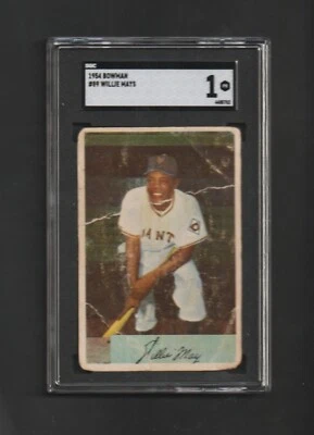 1954 Bowman WILLIE MAYS #89 ~  SGC 1 ~~ Early Card ~~ LOOK - Image 1 of 2