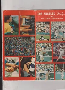 LOS ANGELES DODGERS 1972 PRESS,RADIO,TELEVISION MEDIA GUIDE - Picture 1 of 1