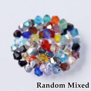 Bicone Crystal Glass bead Loose Crafts Beads Jewelry Making 2mm 3mm 4mm 5mm 6mm