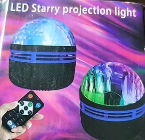 2 Starry Light Projector Northern Galaxy LED Lamp Remote Control Projection Star - Picture 1 of 6