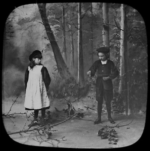 FOTO THE CAKE HOUSE Nº5 Linterna Mágica Diapositiva Hansel y Gretel Victorian Story - Imagen 1 de 3