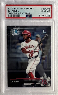 2017 BOWMAN DRAFT #BDC95 JO ADELL CHROME -BATTING Los Angeles PSA 10 GEM MT - Image 1 of 3