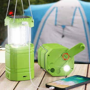 3000 Large Capacity Hand Crank Solar Camping Lantern, Portable Ultra Bright LED - Picture 1 of 12