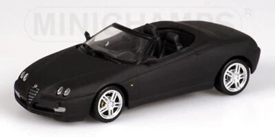 Minichamps 436120332 ALFA ROMEO SPIDER 2003 MATT BLACK FULDA Modellauto 1:43