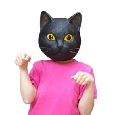 Rubber Mask Black Cat Ogawa Studio M2 Halloween Costume Party from Japan New - Image 1 of 2