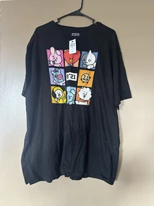 BT21 Squares (2XL) Black T-shirt - Picture 1 of 3