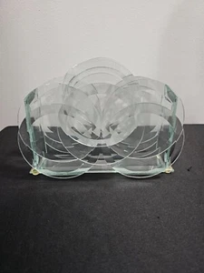 Elegant glass napkin holder hand made - Picture 1 of 4