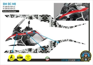 Adesivi Becco Serbatoio Moto BMW R 1200 1250 gs adventure LC mimetico BM BC M8 - Imagen 1 de 1